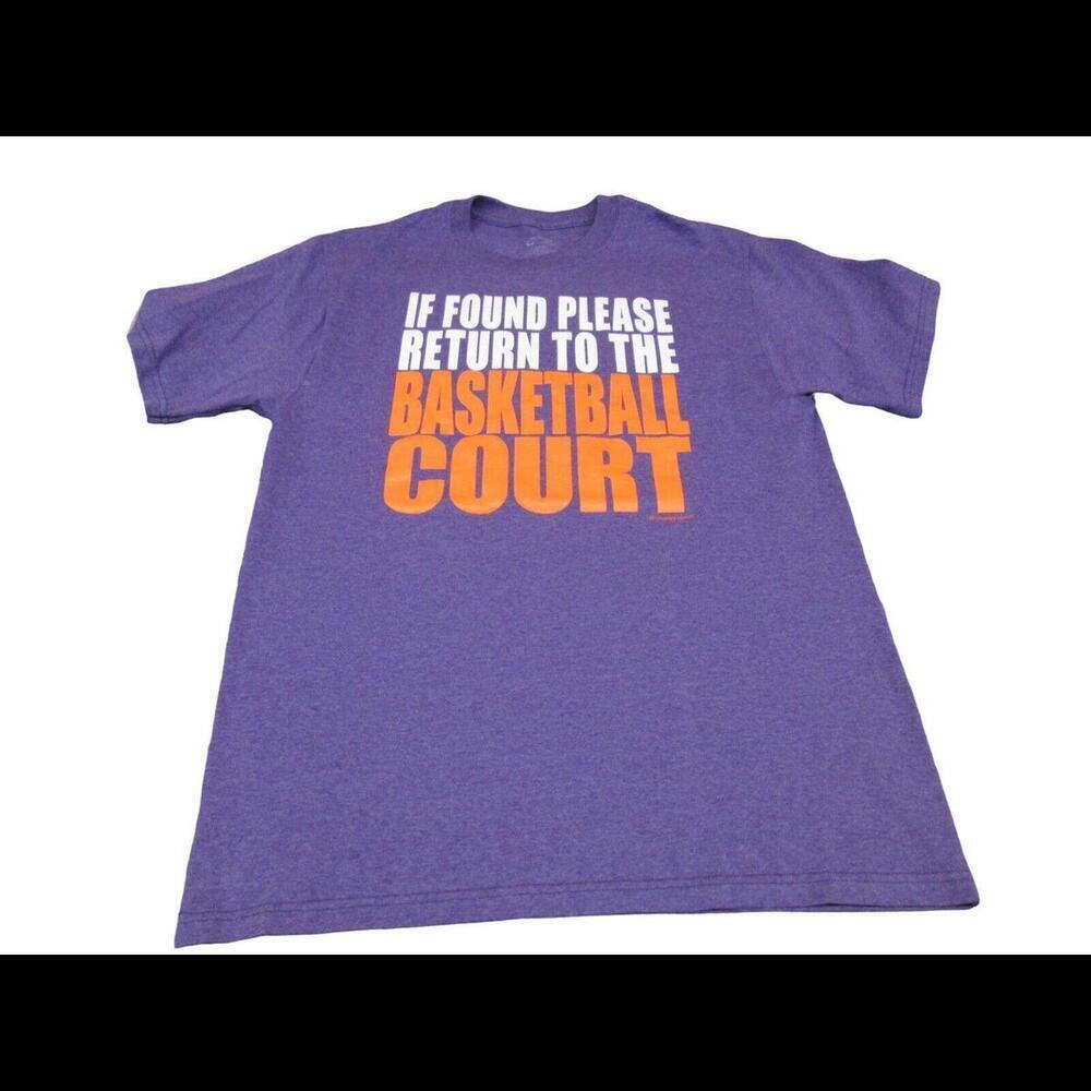 Basketball Funny Sayings Adult Purple Short Sleeve T Shirt Size Medium Tee​​​